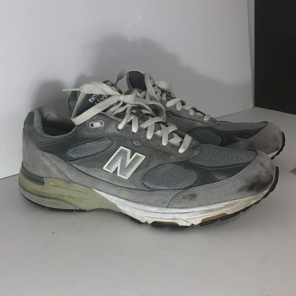 NEW BALANCE 993 Sneakers Men's Size 12 Gray Running Shoes Made In USA